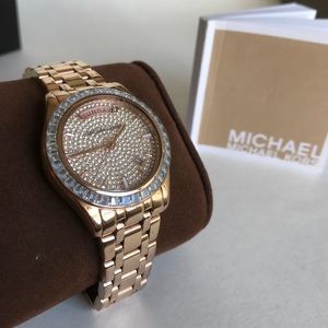 Michael Kors Rosegold Jewel Encrusted Watch